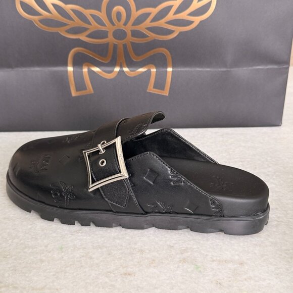 MCM Leather Men\'s Buckle‎ Clogs (Flat Mule In Black) Size 45 main image 15